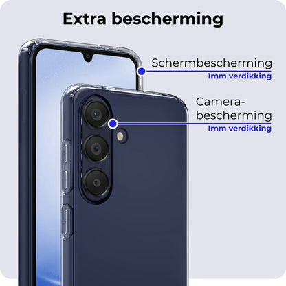 Forterra Samsung A25 Hoesje Siliconen Backcover Lichtgewicht - Transparant