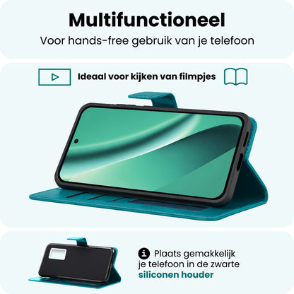 Forterra Google Pixel 10a Hoesje Bookcase Cover met Kaarthouder - Turquoise