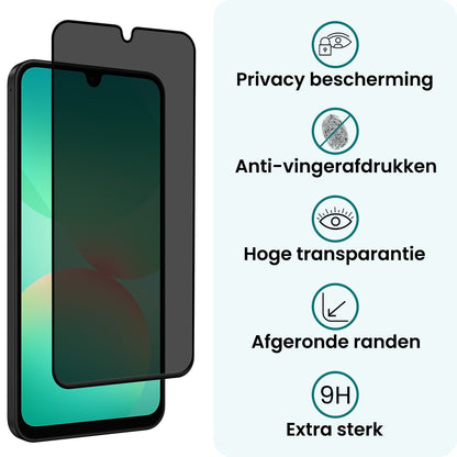 Forterra Samsung A26 Screenprotector Gehard Glas - Privacy