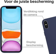 Forterra iPhone X Hoesje Siliconen Backcover Lichtgewicht - Donkerblauw