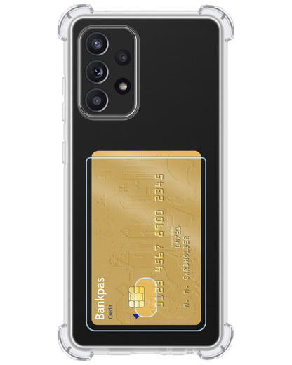 Forterra Samsung A53 Hoesje Kaarthouder Backcover Shockproof - Transparant