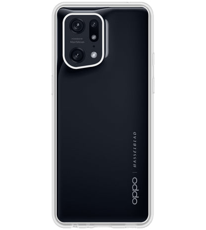 Forterra OPPO Find X5 Pro Hoesje Siliconen Backcover Lichtgewicht - Transparant