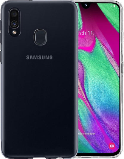 Forterra Samsung A40 Hoesje Siliconen Backcover Lichtgewicht - Transparant