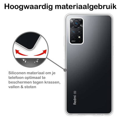 Forterra Xiaomi Mi 10 Pro Hoesje Siliconen Backcover Lichtgewicht - Transparant