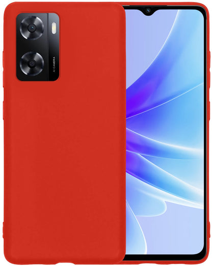 Forterra OPPO A57 Hoesje Siliconen Backcover Lichtgewicht - Rood