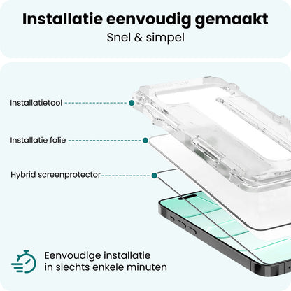 Forterra iPhone Air Screenprotector Flexibel Glas met Installatieframe