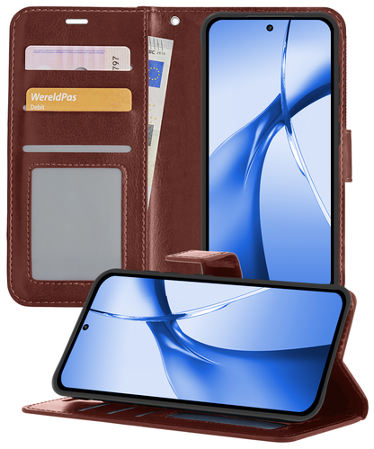 Forterra OnePlus Nord CE 4 Hoesje Bookcase Cover met Kaarthouder - Bruin