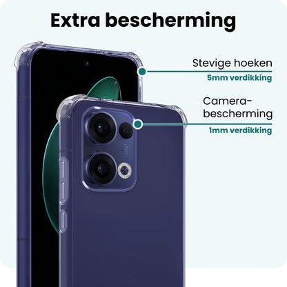 Forterra OPPO Reno 13 Hoesje Shockproof Backcover Siliconen - Transparant