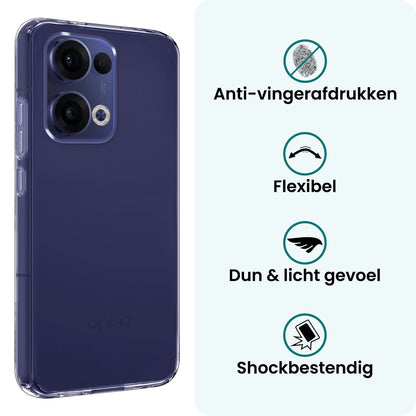 Forterra OPPO Reno 13 Hoesje Siliconen Backcover Lichtgewicht - Transparant