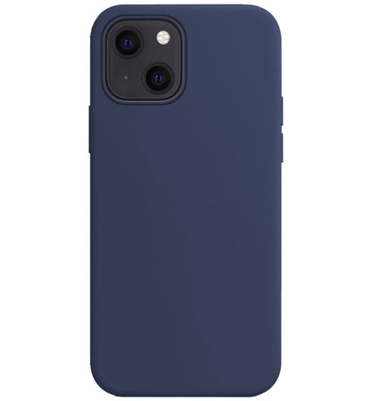 Forterra iPhone 14 Hoesje Siliconen Backcover Lichtgewicht - Donkerblauw