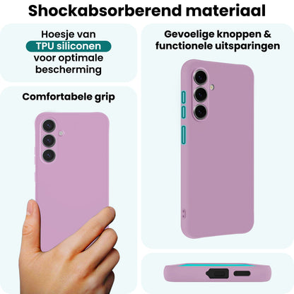 Forterra Samsung S25 Plus Hoesje Siliconen Backcover Lichtgewicht - Lila