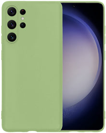 Forterra Samsung S23 Ultra Hoesje Siliconen Backcover Lichtgewicht - Groen