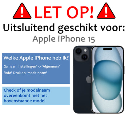Forterra iPhone 15 Screenprotector Gehard Glas - Anti-kras