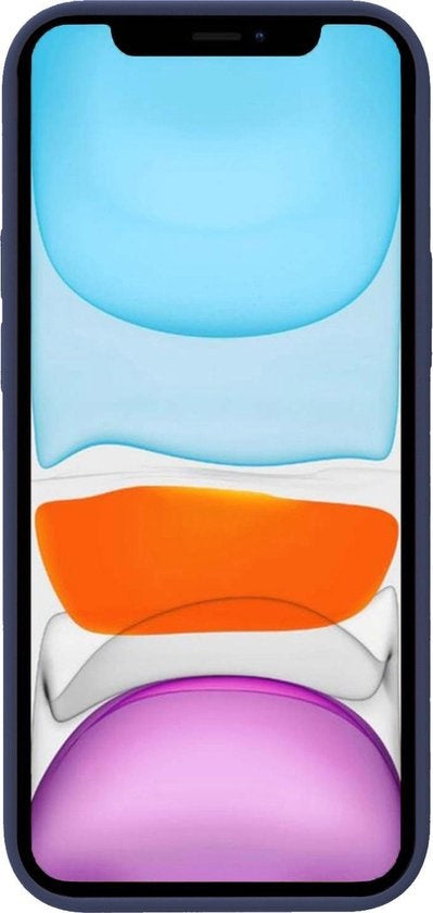 Forterra iPhone XR Hoesje Siliconen Backcover Lichtgewicht - Donkerblauw