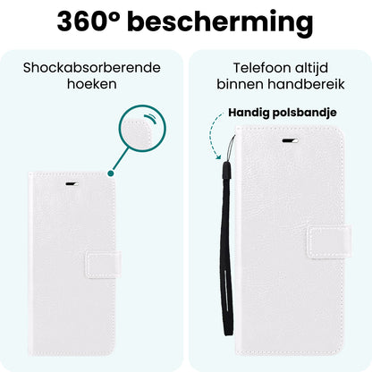 Forterra Samsung S25 Plus Hoesje Bookcase Cover met Kaarthouder - Wit
