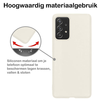 Forterra Samsung A53 Hoesje Siliconen Backcover Lichtgewicht - Wit