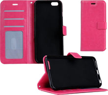 Forterra iPhone 5/5s/5SE Hoesje Bookcase Cover met Kaarthouder - Donkerroze