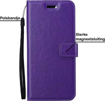 Forterra Samsung A52 5G Hoesje Bookcase Cover met Kaarthouder - Paars