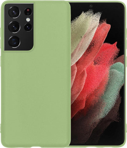 Forterra Samsung S21 Ultra Hoesje Siliconen Backcover Lichtgewicht - Groen