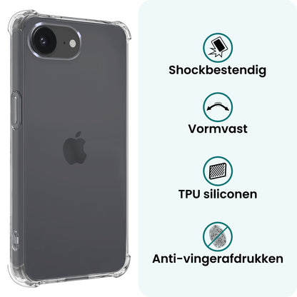 Forterra iPhone 16e Hoesje Shockproof Backcover Siliconen - Transparant