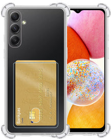 Forterra Samsung A14 Hoesje Kaarthouder Backcover Shockproof - Transparant