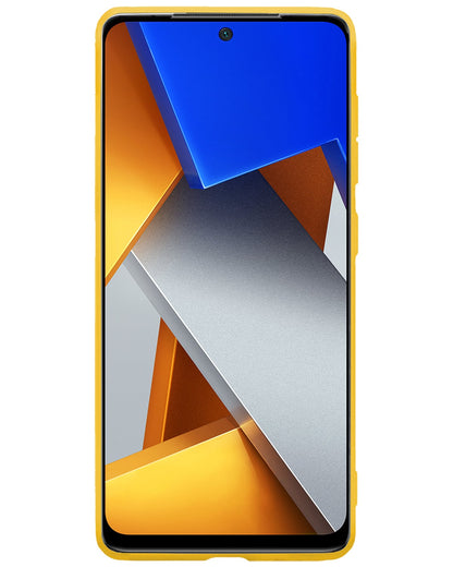Forterra Xiaomi Poco X4 Pro 5G Hoesje Siliconen Backcover Lichtgewicht - Geel