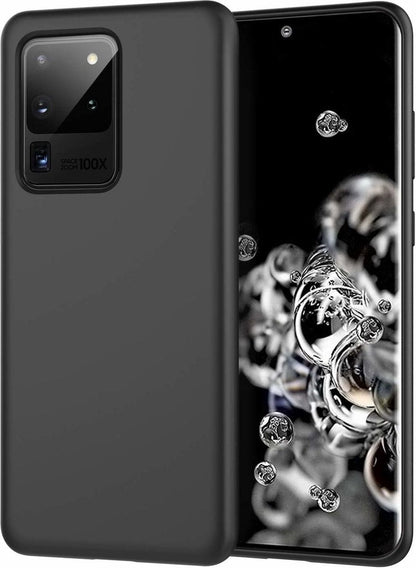 Forterra Samsung S20 Ultra Hoesje Siliconen Backcover Lichtgewicht - Zwart