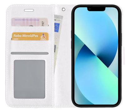 Forterra iPhone 13 Pro Max Hoesje Bookcase Cover met Kaarthouder - Wit