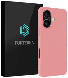 Forterra iPhone 16 Plus Hoesje Siliconen Backcover Lichtgewicht - Lichtroze