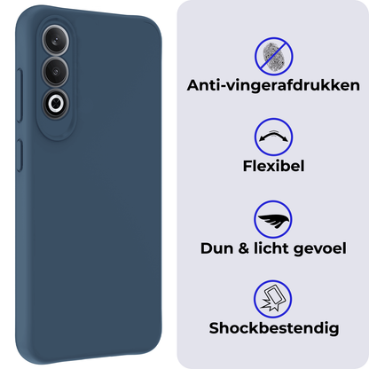 Forterra OnePlus Nord CE 4 Hoesje Siliconen Backcover Lichtgewicht - Donkerblauw