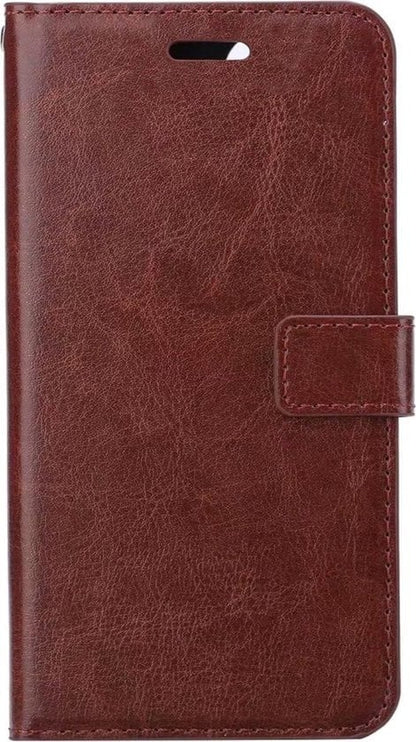 Forterra iPhone 12 Hoesje Bookcase Cover met Kaarthouder - Bruin
