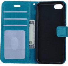 Forterra iPhone 8 Hoesje Bookcase Cover met Kaarthouder - Turquoise