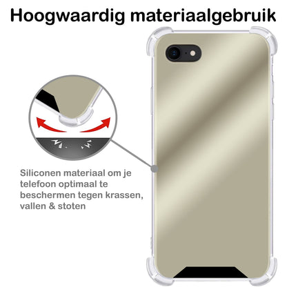 Forterra iPhone SE 2022 Hoesje Shockproof Backcover Siliconen - Goud