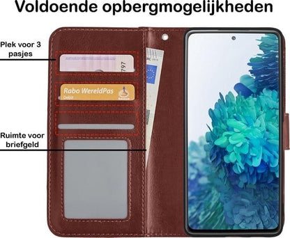 Forterra Samsung S20 FE Hoesje Bookcase Cover met Kaarthouder - Bruin