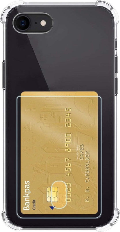 Forterra iPhone SE 2020 Hoesje Kaarthouder Backcover Shockproof - Transparant
