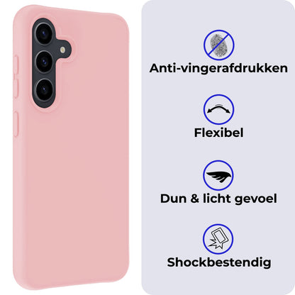 Forterra Samsung A55 Hoesje Siliconen Backcover Lichtgewicht - Lichtroze