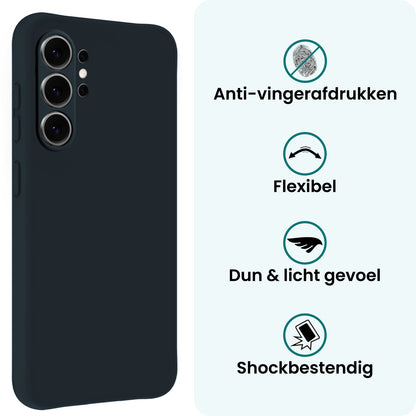 Forterra Samsung S26 Ultra Hoesje Siliconen Backcover Lichtgewicht - Donkerblauw