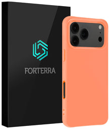 Forterra iPhone 17 Pro Max Hoesje Siliconen Backcover Lichtgewicht - Perzik