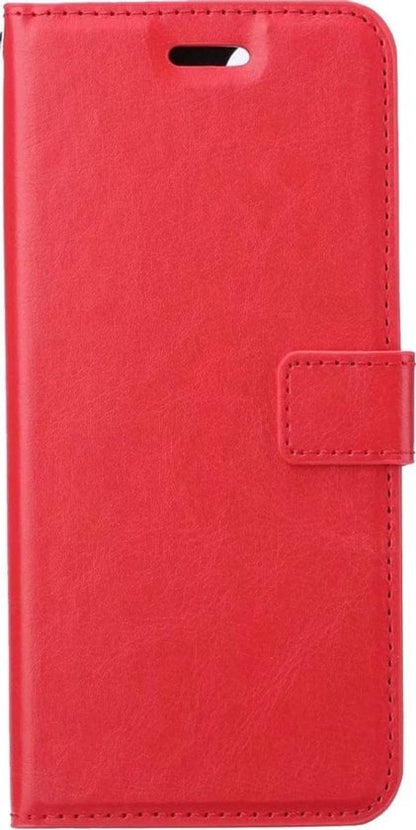 Forterra Samsung A42 Hoesje Bookcase Cover met Kaarthouder - Rood
