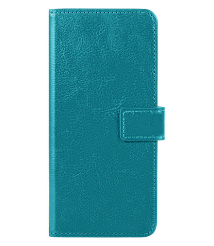 Forterra Samsung S21 FE Hoesje Bookcase Cover met Kaarthouder - Turquoise