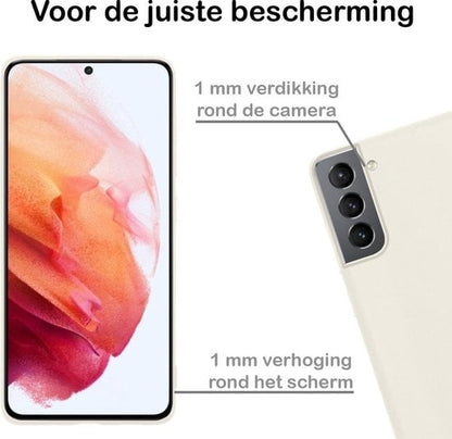 Forterra Samsung S21 Plus Hoesje Siliconen Backcover Lichtgewicht - Wit