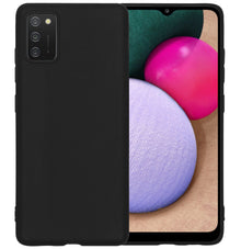 Forterra Samsung A03s Hoesje Siliconen Backcover Lichtgewicht - Zwart