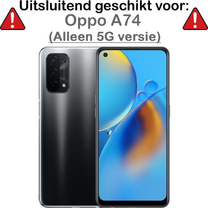Forterra OPPO A74 5G Hoesje Siliconen Backcover Lichtgewicht - Transparant