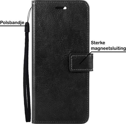 Forterra Samsung A22 4G Hoesje Bookcase Cover met Kaarthouder - Zwart