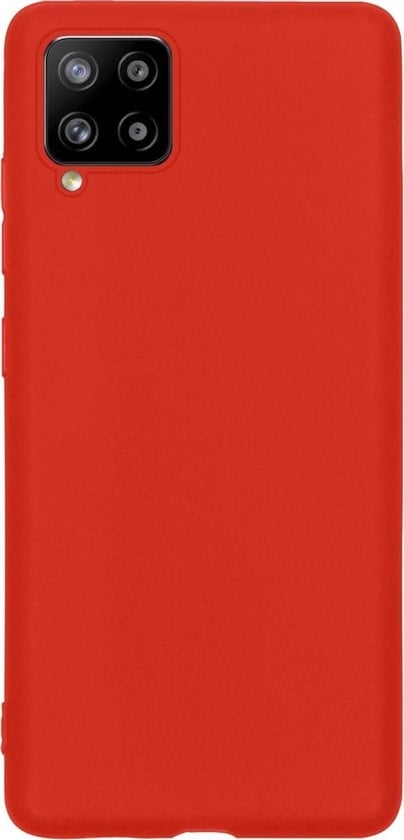 Forterra Samsung A12 Hoesje Siliconen Backcover Lichtgewicht - Rood