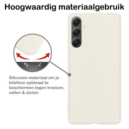 Forterra Samsung A54 Hoesje Siliconen Backcover Lichtgewicht - Wit