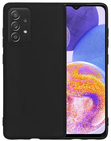 Forterra Samsung A23 Hoesje Siliconen Backcover Lichtgewicht - Zwart