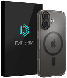 Forterra iPhone 16 Plus Hoesje Geschikt voor Magsafe Backcover Shockproof - Zwart