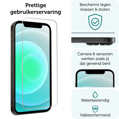 Forterra iPhone 12 Pro Screenprotector Gehard Glas met Installatieframe