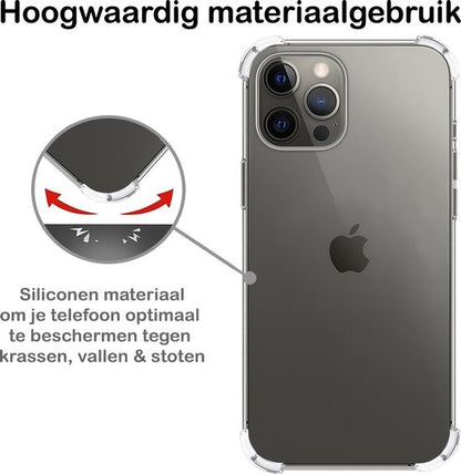 Forterra iPhone 12 Pro Hoesje Shockproof Backcover Siliconen - Transparant